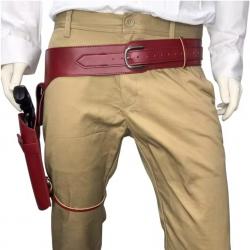 Étui ceinturon revolver Classic à canon unique pour revolver courts et long (rouge)