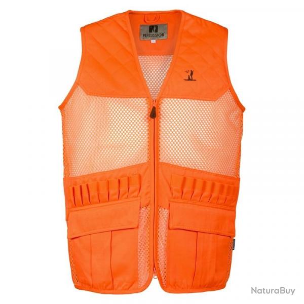 Gilet De Chasse Filet Savane Orange XL - PERCUSSION