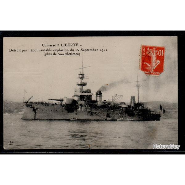 CPA -MARINE MILITAIRE - Cuirasse " LIBERT " Dtruit par pouvantable explosion du 25 Sept - N3865