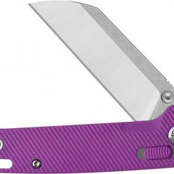 Couteau QSP Penguin Glyde Lame Acier 14C28N Manche FRN Violet Lock Crossbar Clip QS130GLE1
