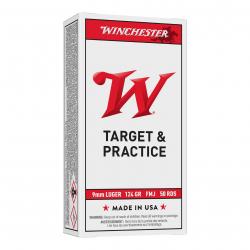 Munitions WINCHESTER cal.9mm luger fmj 124gr par 50