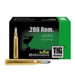 Cartouches BRENNEKE TIG Calibre 280 Rem 177 Gr/11,5 Gr (Boite de 20)