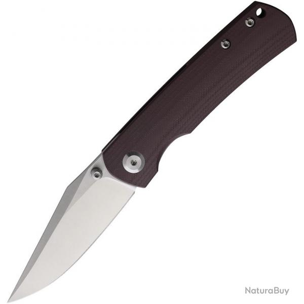 Couteau Monterey Bay Mini Old Guard Lame Acier 14C28N Satin Manche G-10 Brown Liner Lock MBKMOGBR -