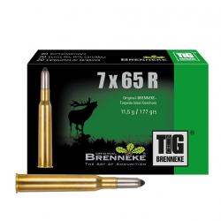 Cartouches BRENNEKE TIG Calibre 7x65R 177 Gr/ 11.5 G (Boite de 20)