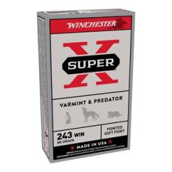 Balles WINCHESTER Super X Power Point 243win 80gr 5.18G PAR 60