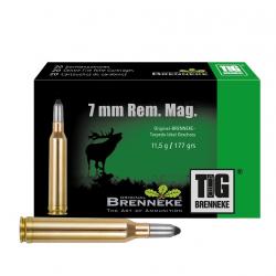 Cartouches BRENNEKE TIG Calibre 7 mm Rem Mag 177 Gr/ 11.5 G (Boite de 20)