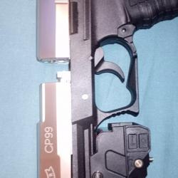 Walther cp99 neuf jamais utilisé avec pointeur laser et lampe tactique et modérateur de son  malette