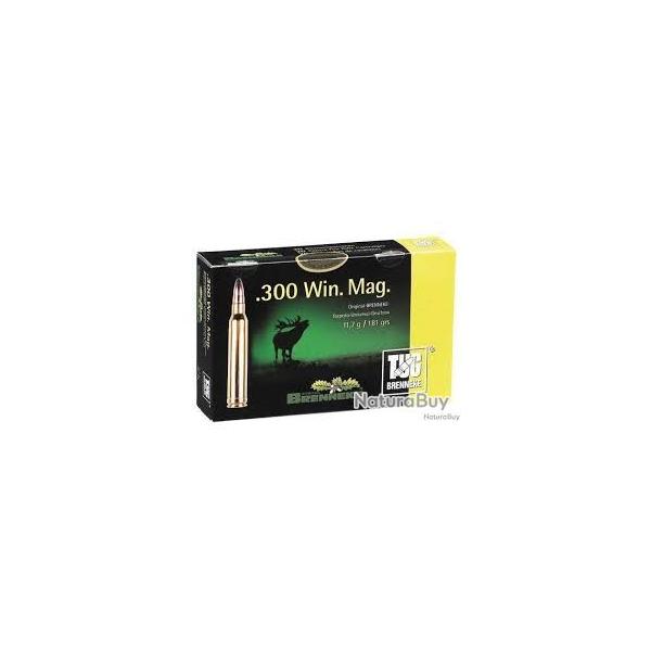 Cartouches BRENNEKE TUG Calibre 300 Win Mag 181 Gr/ 11.7 G (Boite de 20)