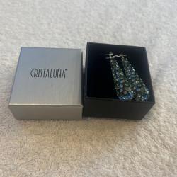 Boucles d oreilles cristaluna lacrima transparente en cristal acrylique swarovski neuf 300 983 g2