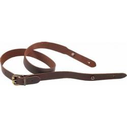 Bretelle Plate En Croûte De Cuir A Boutons - JANUEL