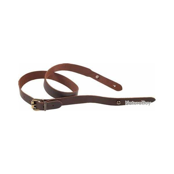 Bretelle Plate En Crote De Cuir A Boutons - JANUEL