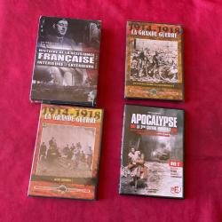 Lot de sept DVD guerres mondiales, pas de prix de réserve