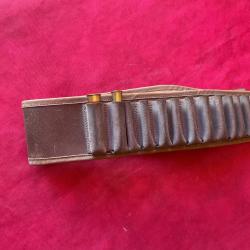Cartouchière en cuir neuve, pour calibres 410 et 14 mm, pas de prix de réserve