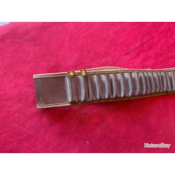 Cartouchire en cuir neuve, pour calibres 410 et 14 mm, pas de prix de rserve