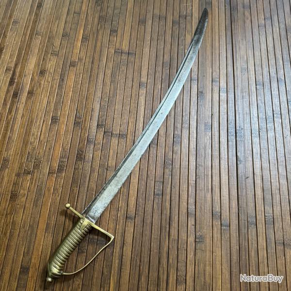 SABRE RVOLUTIONNAIRE 1767 REGIMENTE UNITE D'ELITE LAME GRAVE DE COURRONNE PRUSIENNE MONOGRAMME