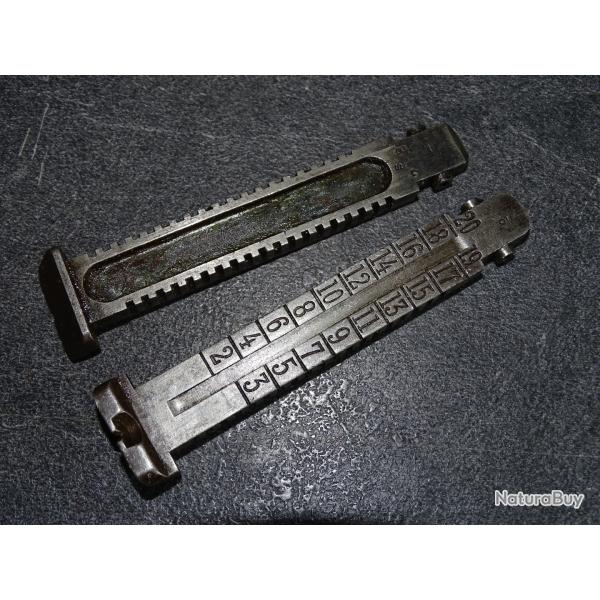 Planchette de hausse Mauser 2000 mtres type K98 - Parfait tat