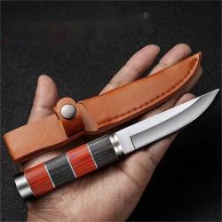 Couteau multi-usage manche en bambou avec étui Cuisine Outdoor Détails Angle de lame ? 60 ° Longueur