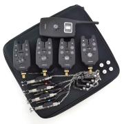 Lot De 4 Détecteurs De Touche (swingers) Pour Pêche à La Carpe - Avec LED - Prise 2,5 Mm