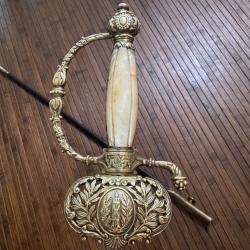 ÉPÉE D'OFFICIER D'ADMINISTRATION PLAQUETTES NACRE
