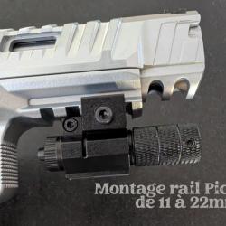 MINI VISEUR LASER ROUGE REGLABLE MONTE SUR RAIL PICATINNY DE 11 A 22MM