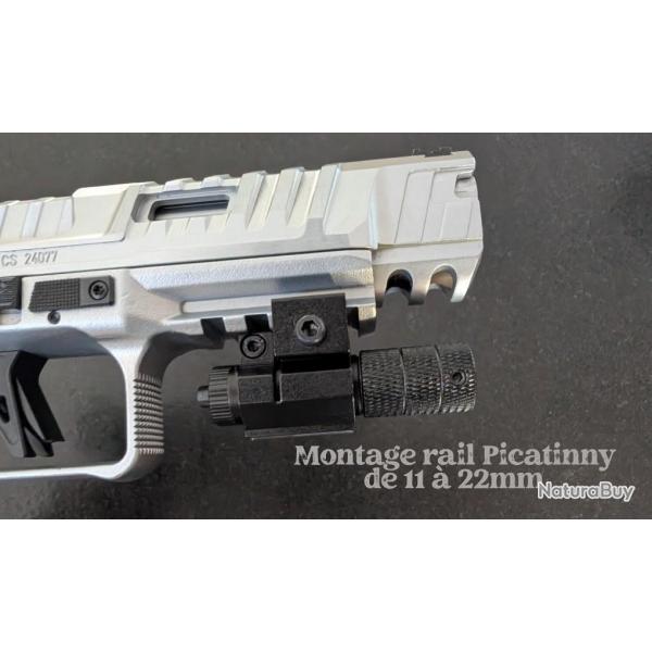 MINI VISEUR LASER ROUGE REGLABLE MONTE SUR RAIL PICATINNY DE 11 A 22MM