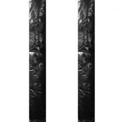Lot de 2 housses noires en PE 175 cm - Protection pour parasol en fin d'été