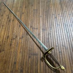 RARE ÉPÉE 1786 D'OFFICIER POMMEAU AU BONNET PHRYGIEN ÉPOQUE RÉVOLUTION FRANÇAISE