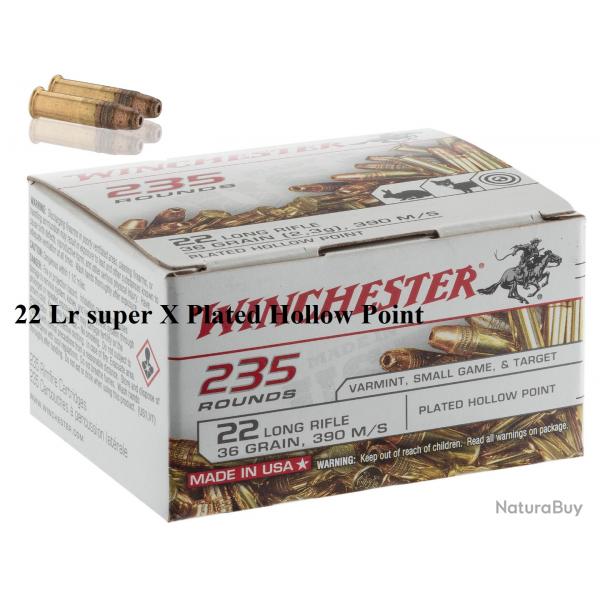 Cartouches  super-X  LHP Copper Plated  Cal.22LR boite de 235