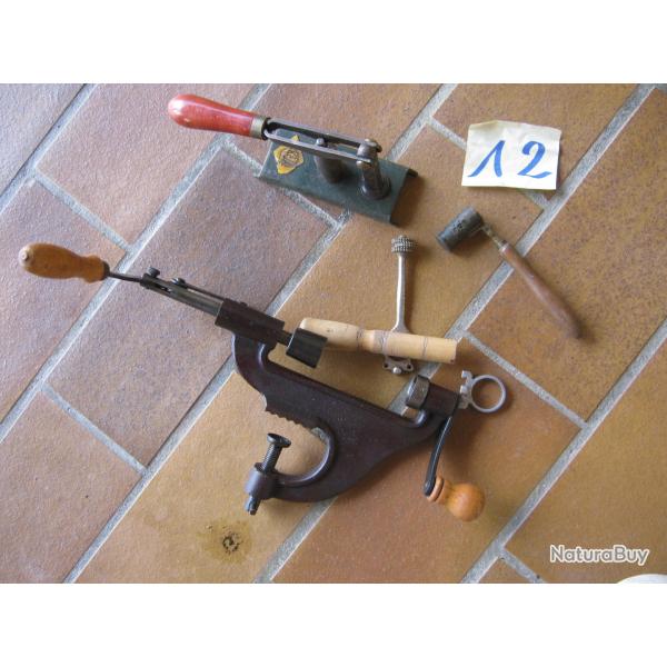 LOT SERTISSEUR ET ACCESSOIRES CAL 12
