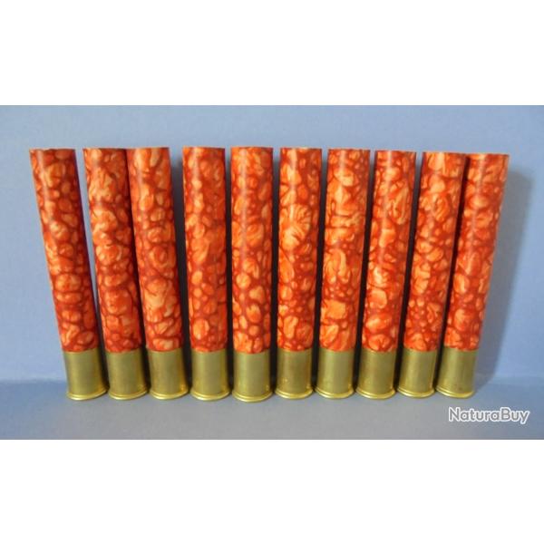 SUPERBE LOT DE 10 DOUILLES ANCIENNES MANUFRANCE CAL.410  POUR LA  COLLECTION