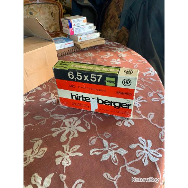 1 BOITE DE CARTOUCHE HIRTENBERGER 6,5 X 57 8,1gr  NOSLER