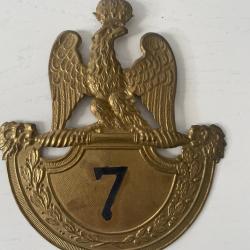 Plaque de shako 7 eme régiment 1er empire