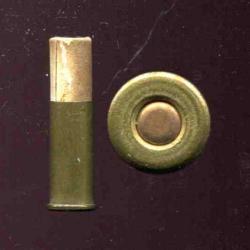 .320 Long à grenaille - cartouche assez rare - étui laiton et conteneur carton blanc