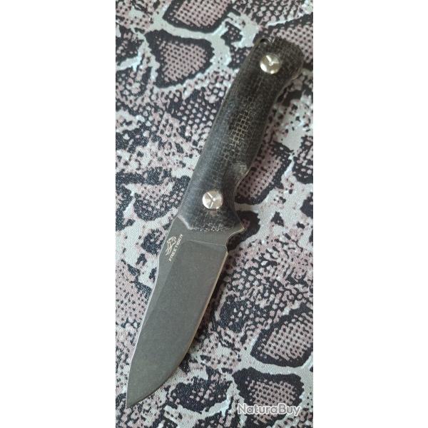FREETIGER - Couteau lame fixe - Acier 8Cr14MoV - Manche Micarta - tui Kydex