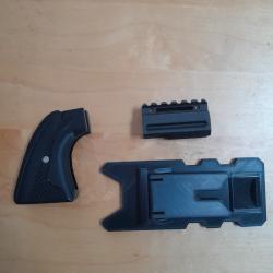 Poigné pistolet DATAC,rail DATAC et support de rechargement pour colt 1851