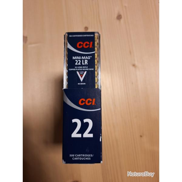 Lot 500 cartouches CCI 22 lr mini mag.