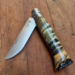 Joli Couteau OPINEL N 9 par BILLON Manche en Bois Customisé