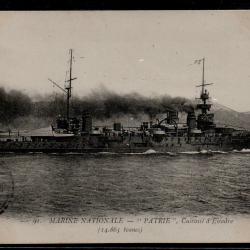 CPA - MARINE NATIONALE - "PATRIE " Cuirasse d'Escadre  - N°3014