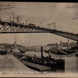 CPA - Marine Militaire - " BREST "  Le Port Militaire le Pont National - N°3034