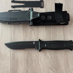 Gerber strongarm noir lame mixte (neuf)
