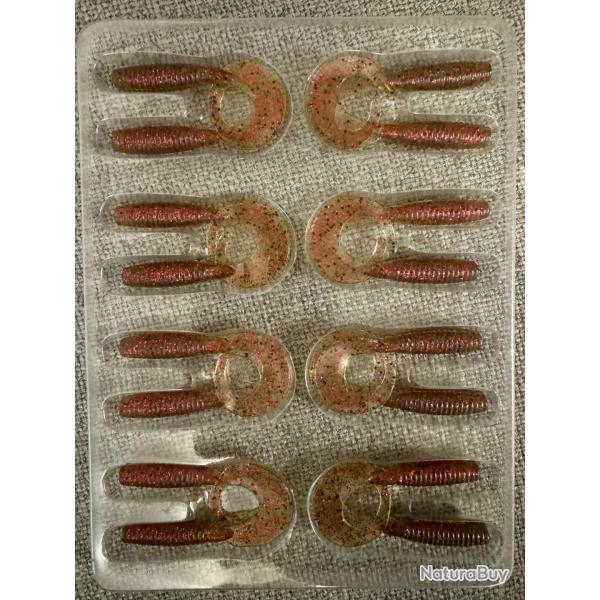 144 Leurres ron thompson grup curl tail olive red 5,5cm 1,8gr