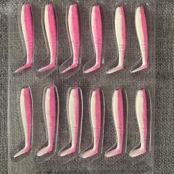 108 Leurres ron thompson Shad paddle tail uv pink White 6,5cm 1,9gr