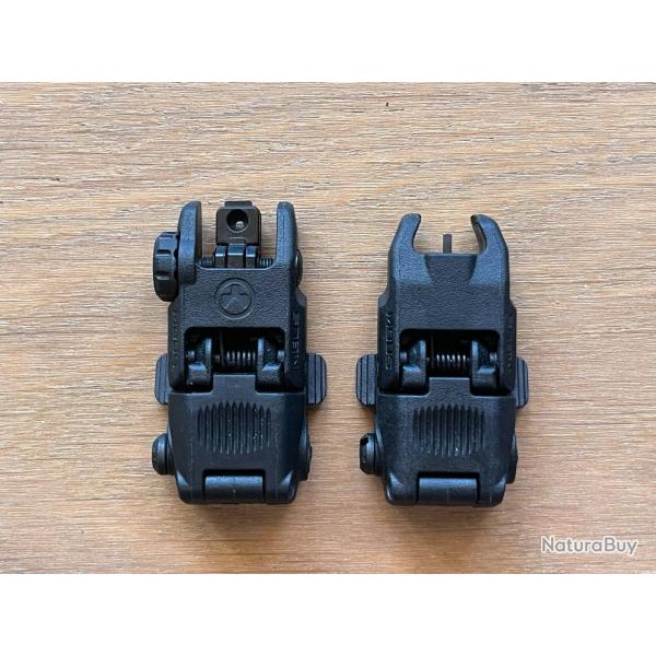 Hausse et Guidon MAGPUL MBUS Gen2 pour AR15 NOIR