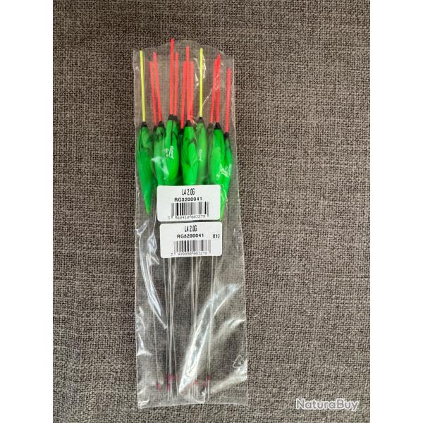 12 flotteurs au coup ragot 2gr couleur vert