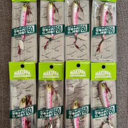 Lot 8 Leurres jig megabass makippa pink 60