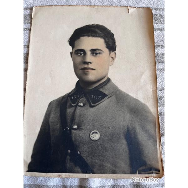 Photo d'un soldat du 163 eme rgiment d'infanterie, ww1,14/18, combats de la Marne ,chemin des dames
