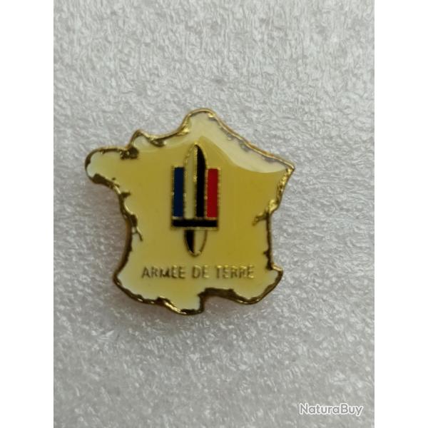 PINS ARMEE DE TERRE CARTE DE FRANCE BLASON INSIGNE