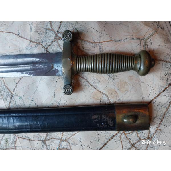 Glaive d'infanterie France complet 1855
