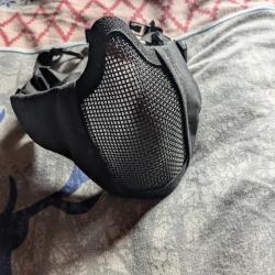 Demi-masque facial en acier MK II FAST Black - Invader Gear