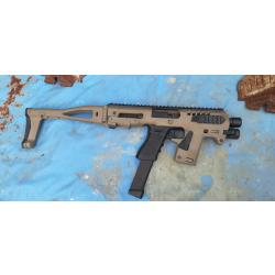 Glock 18C ASG, chargeur 50 billes et kit roni (sans marquage)